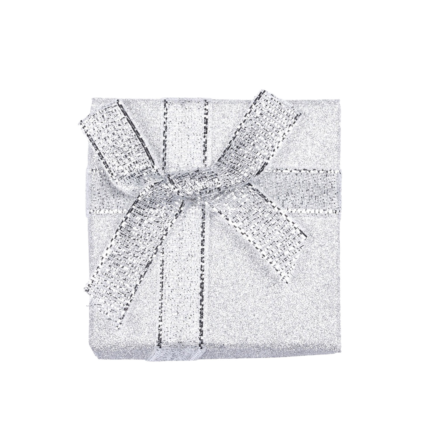 Presentask silverglitter - 5x5 cm