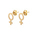 Örhängen 18k guld - Kvinnotecken 6x10 mm