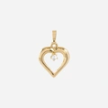 Hängsmycke 18k guld - Hjärta med Kubisk Zirkonia 15 mm